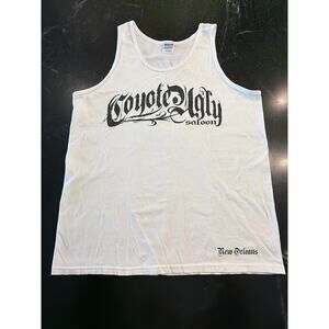 Coyote Ugly Saloon New Orleans graphic tank men's muscle shirt LG 100% Cotton